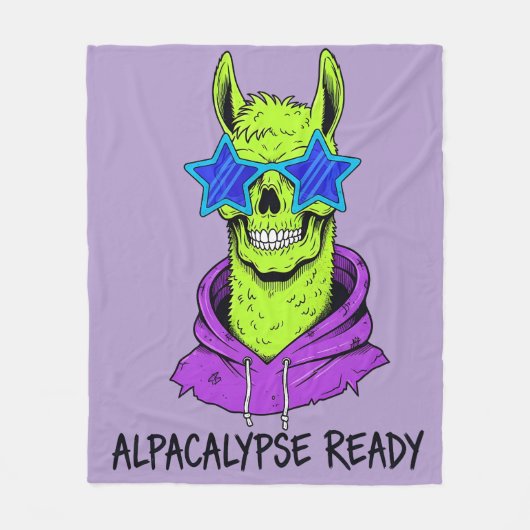 Alpacalypse bereit fleecedecke (Vorderseite)