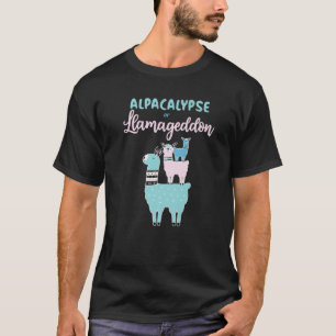 Alpacalypse oder Llamageddon Alpacas und Llamas ei T-Shirt