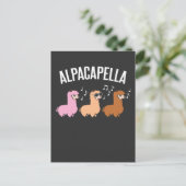 Alpacapella Acapella Alpaca Lago Maggiore Postkarte (Stehend Vorderseite)