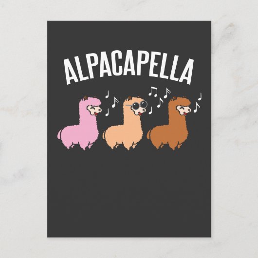 Alpacapella Acapella Alpaca Lago Maggiore Postkarte (Vorderseite)