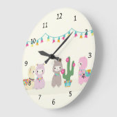 Alpacas-Akrylwall-Uhr Große Wanduhr (Winkel)