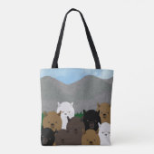 Alpacas Allover Tote Bag Tasche (Rückseite)