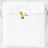 Alpacas aß meine Hausaufgaben Runder Aufkleber (Tasche)