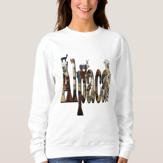Alpacas-Bild-Logo mit Alpacas Sweatshirt (Vorderseite)