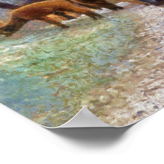 Alpacas Digital Painting Print Poster (Ecke)