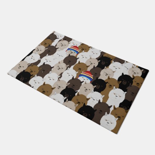 Alpacas Doormat Fußmatte (Schrägansicht)