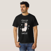 Alpacas Lächeln Sie mich, Llama Liebhaber Geschenk T-Shirt (Vorne ganz)