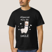 Alpacas Lächeln Sie mich, Llama Liebhaber Geschenk T-Shirt (Vorderseite)