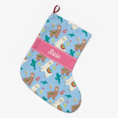 Alpacas/Llamas Großer Weihnachtsstrumpf (Vorderansicht (hängend))