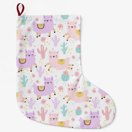 Alpacas/Llamas Großer Weihnachtsstrumpf (Vorderseite)