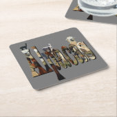 Alpacas mit Alpaca Picture Logo, Untersetzer (angewinkelt)