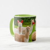 Alpacas mit roten Rassen Tasse (Vorderseite Links)