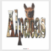 Alpacas Name: Alpaca Name mit Alpacas, Aufkleber (Blatt)