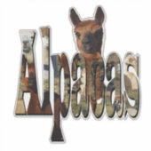 Alpacas Name: Alpaca Name mit Alpacas, Aufkleber (Vorderseite)