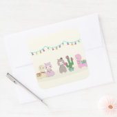 Alpacas Quadratischer Aufkleber (Umschlag)