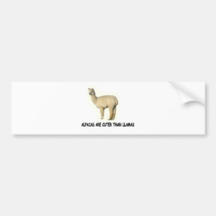 Alpacas sind niedlich als Lamas Autoaufkleber