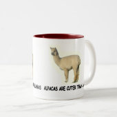 Alpacas sind niedlich als Lamas Zweifarbige Tasse (VorderseiteRechts)