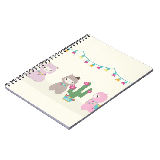 Alpacas Spiral Foto Notebook Notizblock (Linke Seite)