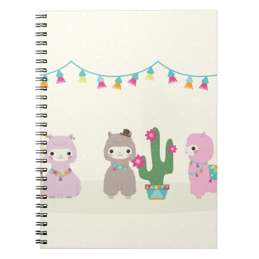 Alpacas Spiral Foto Notebook Notizblock (Vorderseite)