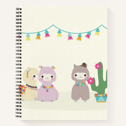 Alpacas Spiral Notebook Notizblock (Vorderseite)