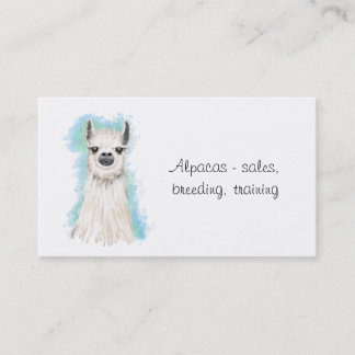 Alpacas und Llama Visitenkarte