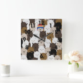 Alpacas Wall Clock Quadratische Wanduhr (Zuhause)