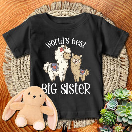 Alpacas World's Best Big Sister Baby T-shirt