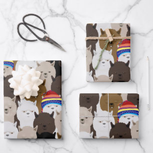 Alpacas Wrapping Paper Sheets Geschenkpapier Set