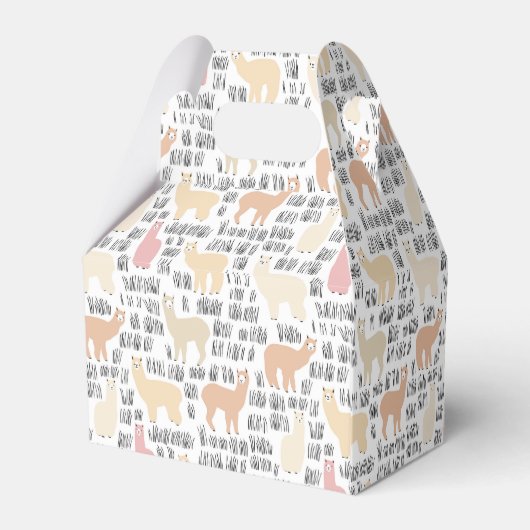 Alpacasmuster Geschenkschachtel (Rückseite)
