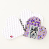 Alpacca llama Liebe Ihr Blumenname niedliches Note Notizblock (Innenseite)