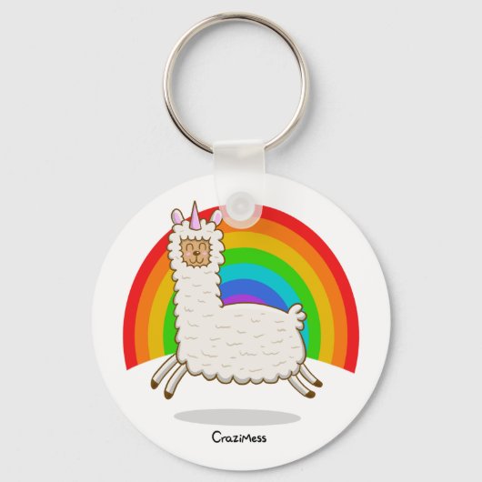 Alpacorn Rainbow Schlüsselanhänger (Vorderseite)