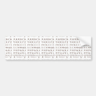 Alpahbet aus dem 12. Jahrhundert Autoaufkleber