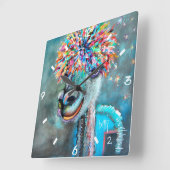 Alpaka - Betty 2 Uhr-r Quadratische Wanduhr (Winkel)