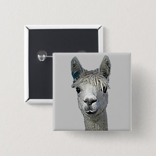 Alpaka Button (Vorne & Hinten)