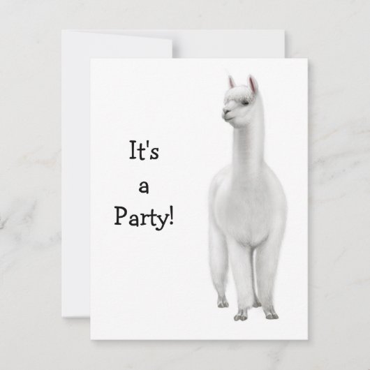 Alpaka Einladung (Vorderseite)