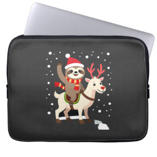 Alpaka-Faultier-Weihnachten (1) Laptopschutzhülle