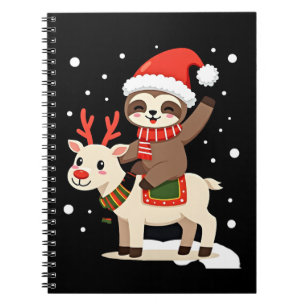 Alpaka Faultier Weihnachten (3) Notizblock