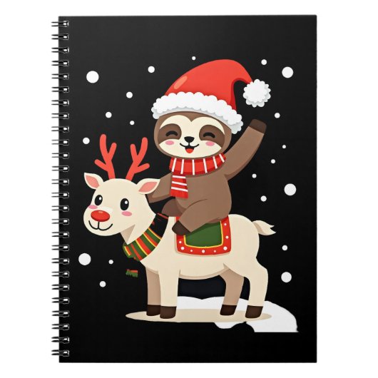 Alpaka Faultier Weihnachten (3) Notizblock (Vorderseite)
