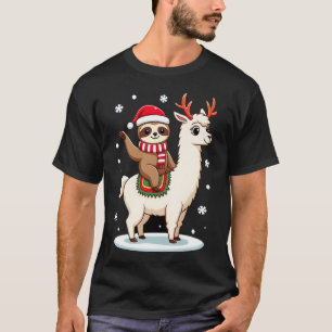 Alpaka-Faultier-Weihnachten (3) T-Shirt