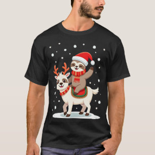 Alpaka Faultier Weihnachten (4) T-Shirt