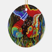 Alpaka-Fisch Keramik Ornament (Links)