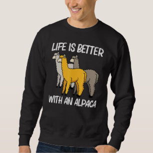 Alpaka für Männer Frauen Kamelid Säugetier Tier Sweatshirt