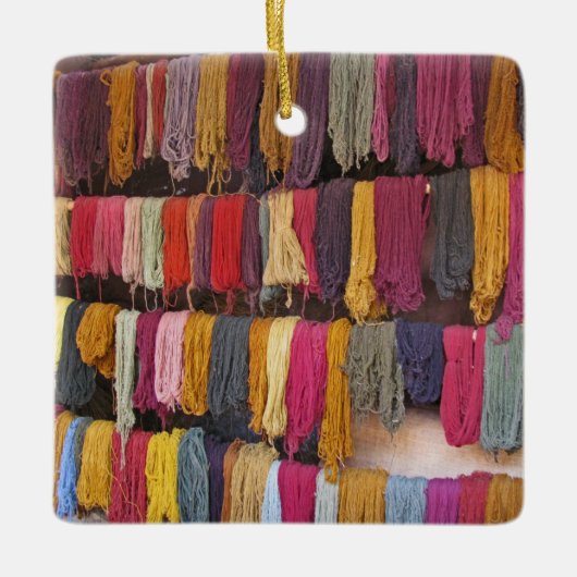 Alpaka-Garn Keramikornament (Vorderseite)