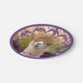 Alpaka-Geburtstag 7 Zoll-Pappteller Pappteller (Schrägansicht)