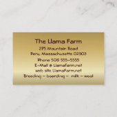 Alpaka-Gemisch ~ Geschäfts-Karte Visitenkarte (Rückseite)