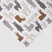 Alpaka-Geo-Muster Seidenpapier (Ausschnitt)