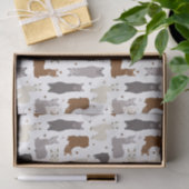 Alpaka-Geo-Muster Seidenpapier (Geschenk)