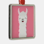 Alpaka-Gesicht Ornament Aus Metall (Rechts)