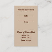 Alpaka Hairstylist-Verabredungskarten Terminkarte (Rückseite)