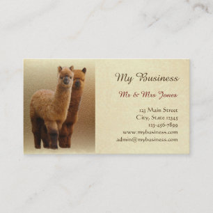 Alpaka-Haustierpflege-Visitenkarten doppelseitig Visitenkarte